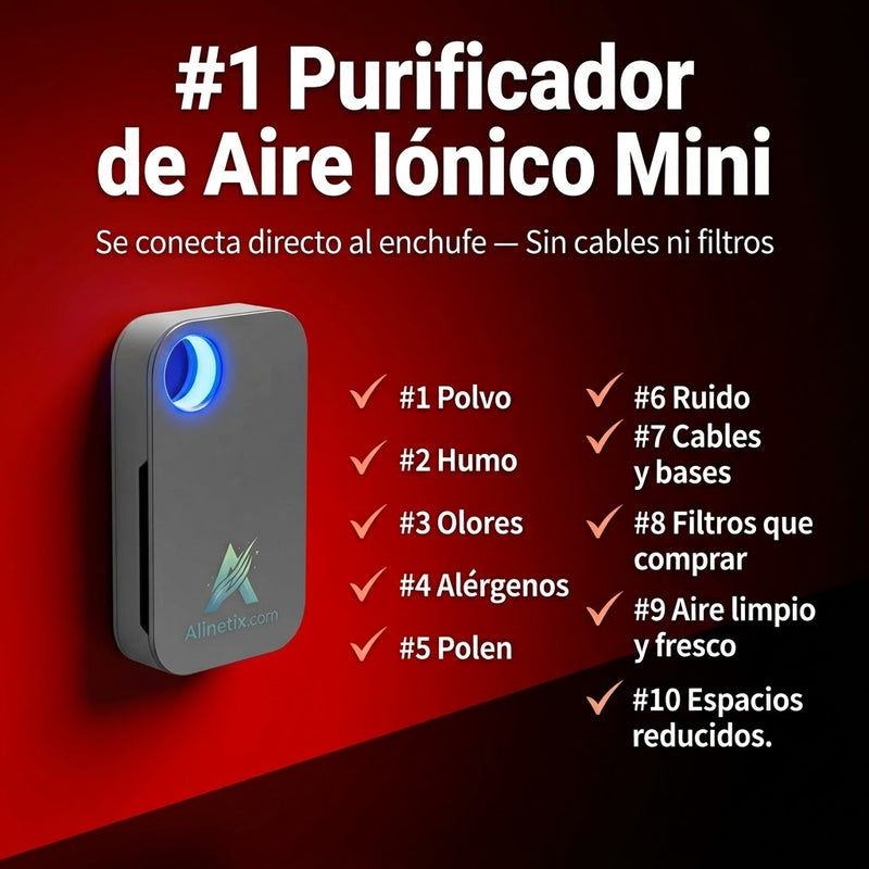 Purificador de Aire Iónico Mini Compacto - Nueva Versión