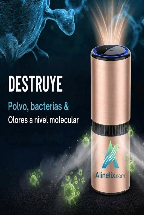 Purificador de Aire Iónico Rosa Metalizado