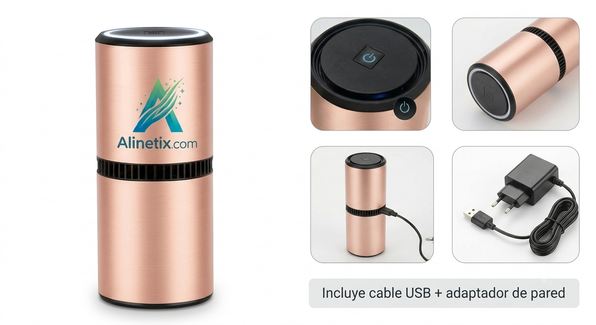Purificador de aire iónico Rosa Metalizado